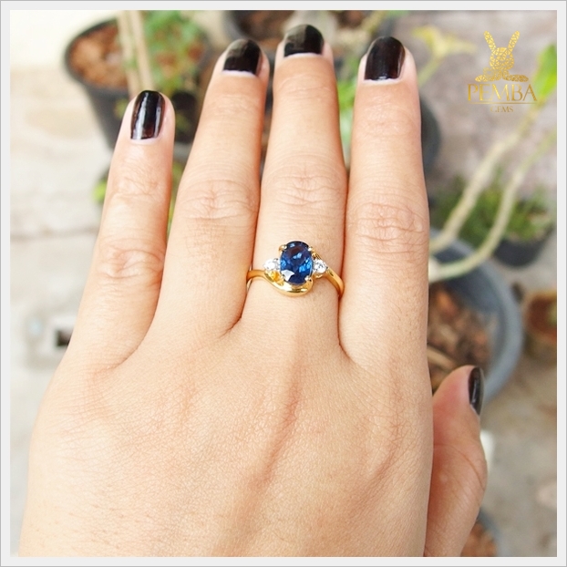 แหวนไพลินจันท์ หายาก ดีไซน์เก๋ๆ เพิ่มเสน่ห์น่าหลงใหล(สามารถสั่งทำได้ค่ะ)