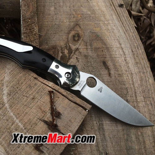 มีดพับ Spyderco Folding Knife Hungarian Ethnic Liner Camping knife (3.66" Satin) C173GP outdoor hunting knife