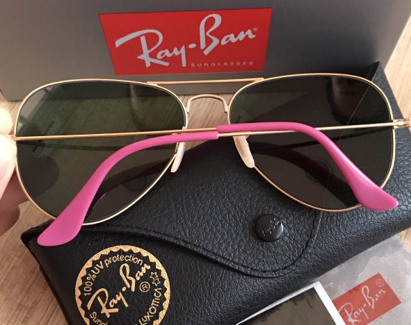 แว่น rb aivator size 58,62 mm สีม่วงอมชมพู