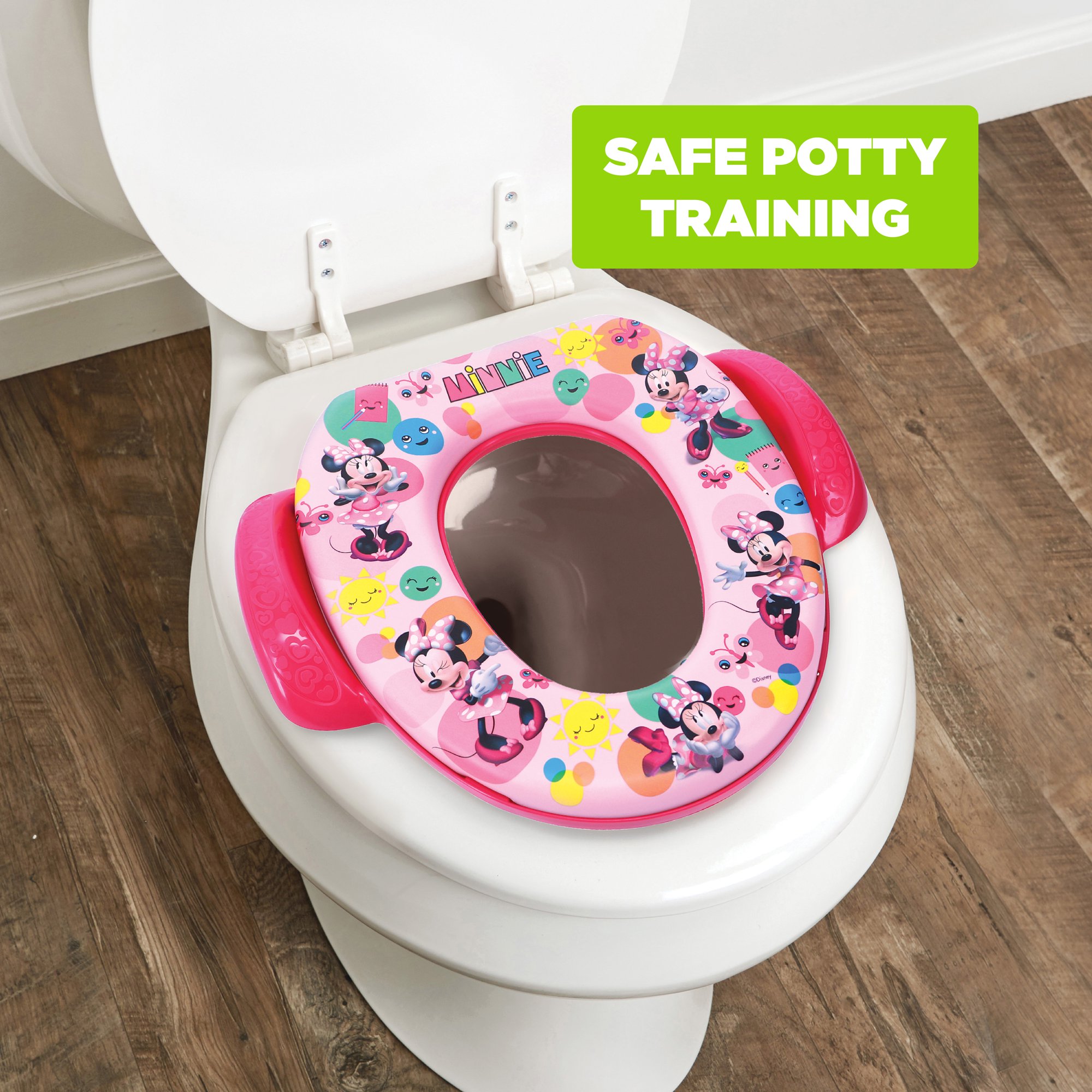 อุปกรณ์รองนั่งชักโครกสำหรับเด็ก Ginsey Minne Mouse "Pop Attitude" Soft Potty Seat