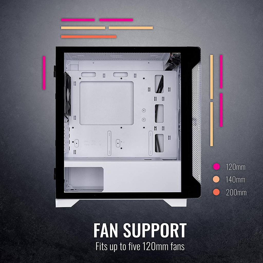 Case Thermaltake S100 Snow, S100 mATX Tempered Glass #เคส