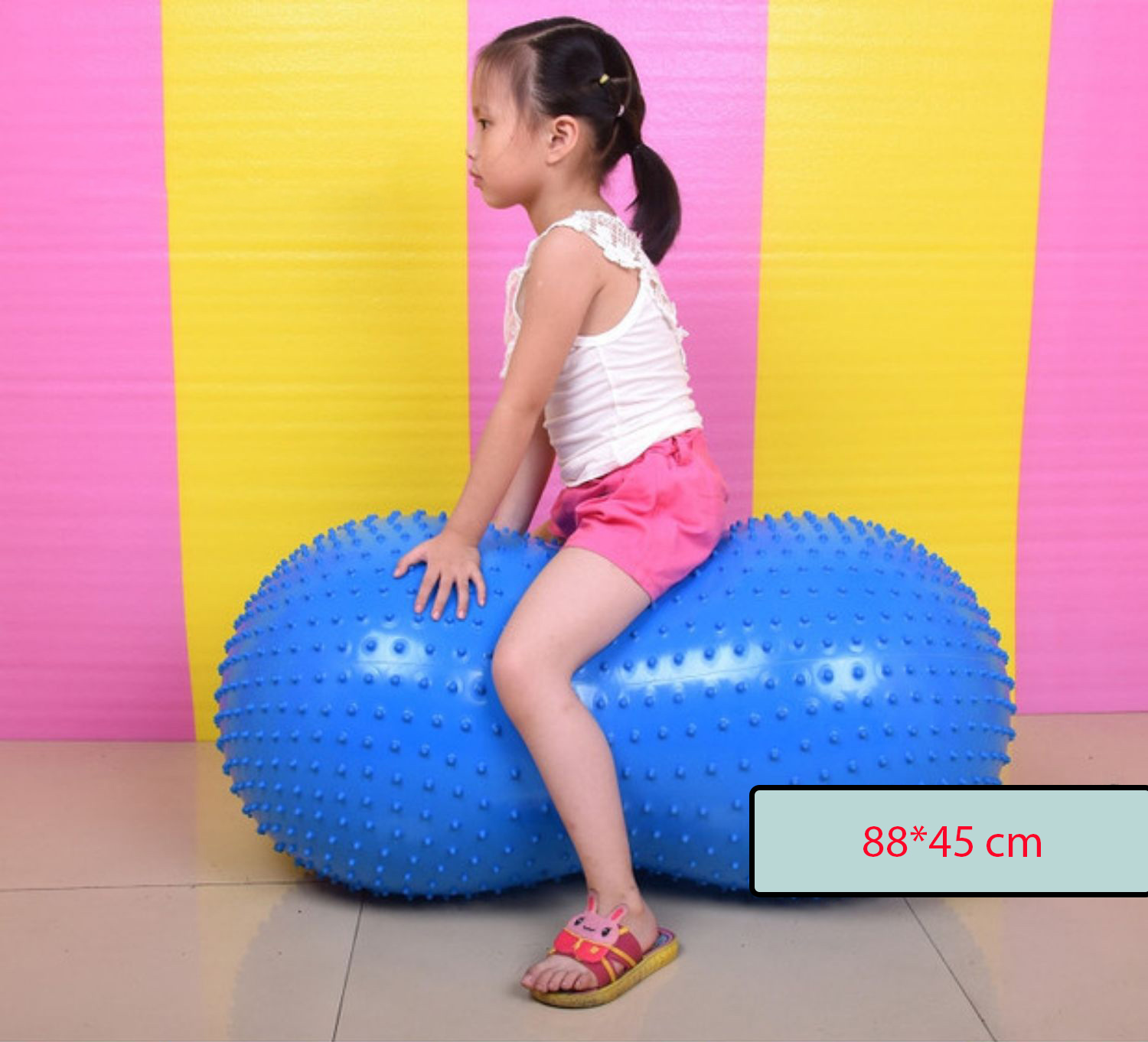 ทรงถั่ว ลูกบอลกายภาพบำบัด ฝึกการทรงตัว Peanut Yoga Ball Stability Ball with Pump