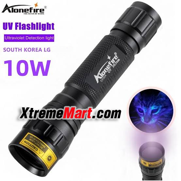ชุดเซตไฟฉาย UV AloneFire รุ่น SV004 / 501B หลอด LG Ultra VIOLET UV Light 10W 365nm ไฟฉายตรวจธนบัตร, ปัสสาวะสัตว์เลี้ยง