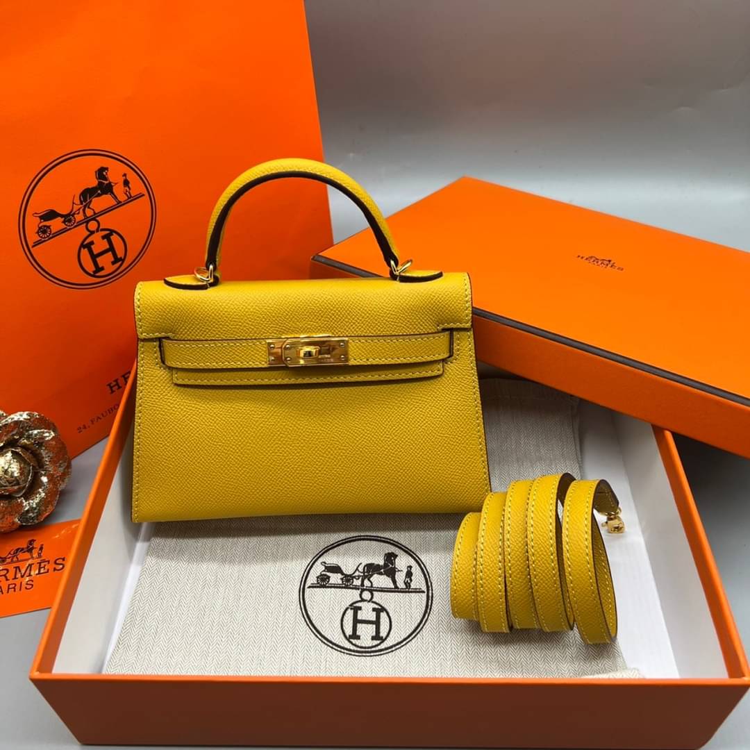 กระเป๋า hm kelly mini leather 19 cm มินิ