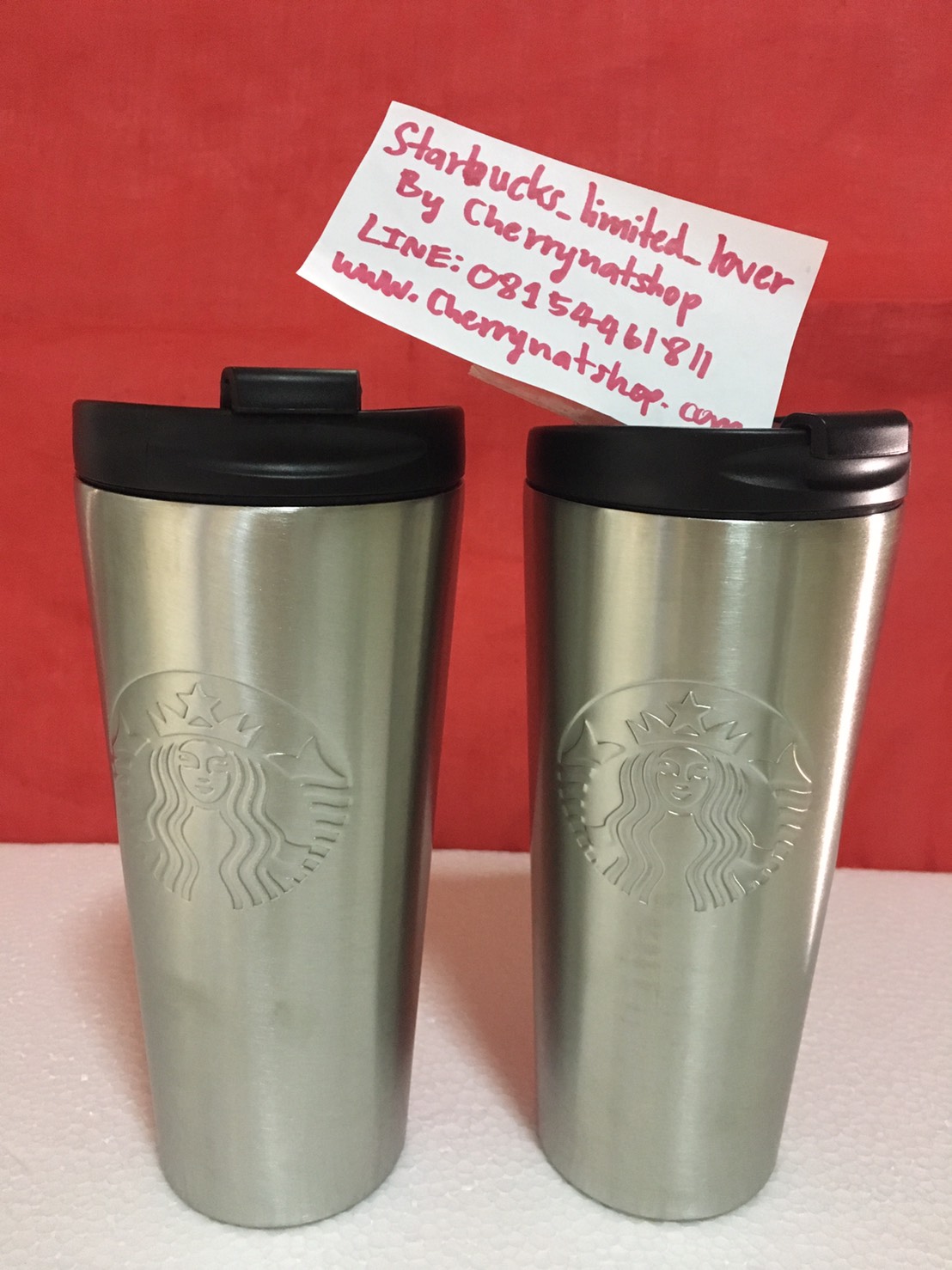 📌แก้วสตาร์บัคส์แท้ รุ่นclassic หายาก จาก Starbucks USA ไม่มีขายในไทยนะจ๊ะ Starbucks USA Limited Matte SliverTumbler 16oz