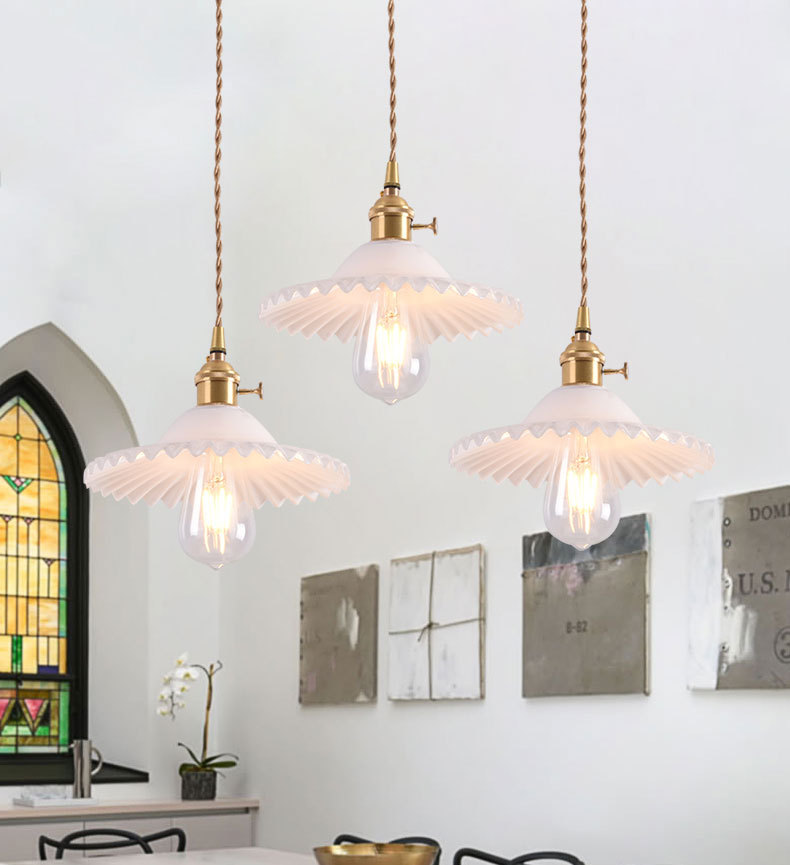 โคมไฟห้อยเพดานหัวเดี่ยว Brass glass 22x6cm [BG22]