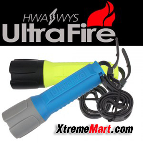 ไฟฉายดำน้ำ UltraFire WF-3430 Diver Scuba CREE XM-L T6 Diving Flashlight Torch