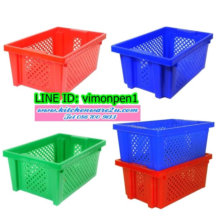 P09963 ลังโปร่ง สลับซ้อน ขนาด 35 x 53.4 x 23 cm. No. 424 (ราคาส่งต่อ 1 มัด:20 ใบ: เฉลี่ย 140 บาท/ใบ)