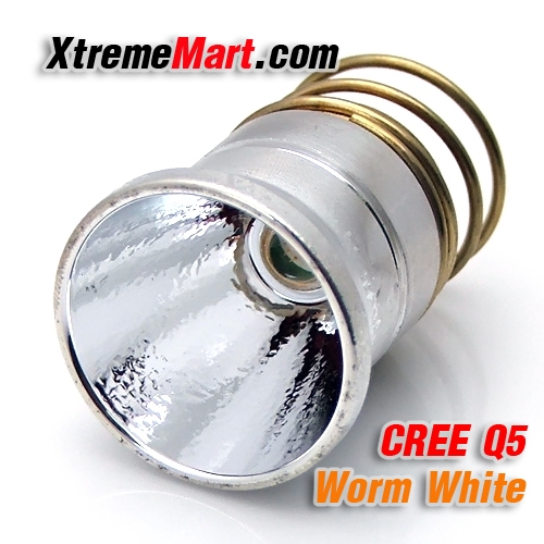ชุดโคมพร้อมหลอด Cree Q5 แสงสีเหลือง 1โหมด (Warm White) สำหรับไฟฉาย SUREFIRE , Ultrafire