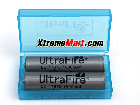 กล่องใส่แบตเตอรี่ UltraFire 18650ใส่2ก้อน หรือ CR123Aใส่4ก้อน (ราคาต่อกล่อง)