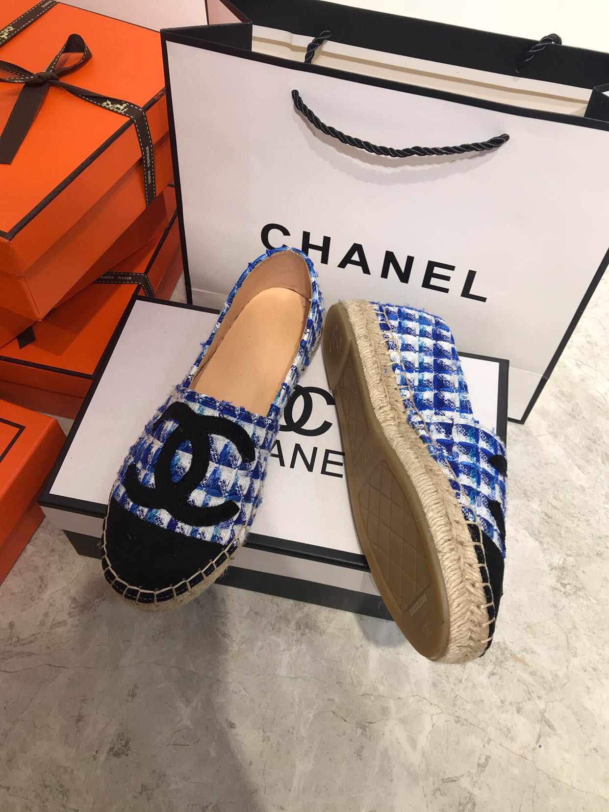 รองเท้า cn flat espadrilles lamb skin 34-42