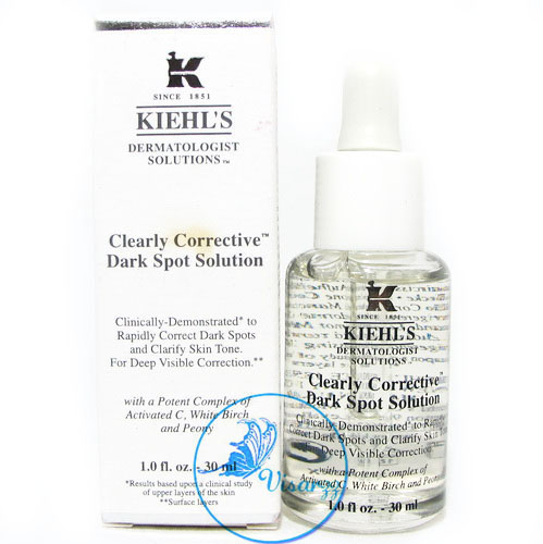 Kiehl's Clearly Corrective Dark Spot Solution 30 mL เซรั่มเข้มข้น สูตรลดเลือนจุดด่างดำ ช่วยให้ผิวหน้าเนียนใส ไม่หมองคล้ำ