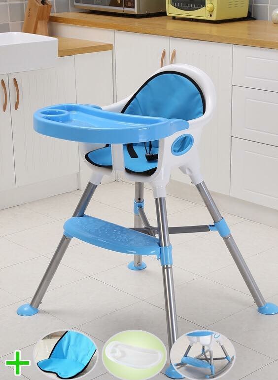 เก้าอี้รับประทานอาหารทรงสูงปรับระดับได้ 3-in-1 Adjustable High Chair for Children