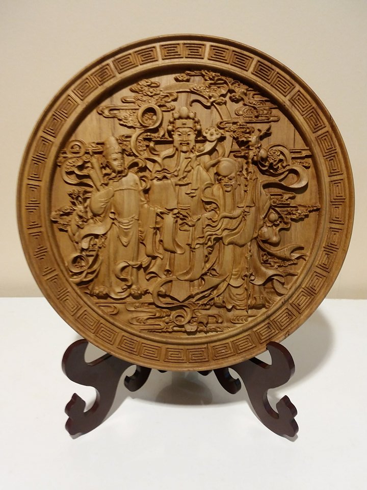 กรอบรูปไม้ ไม้สักแกะสลัก พระแกะสลัก ภาพมงคลเสริมฮวงจุ้ย