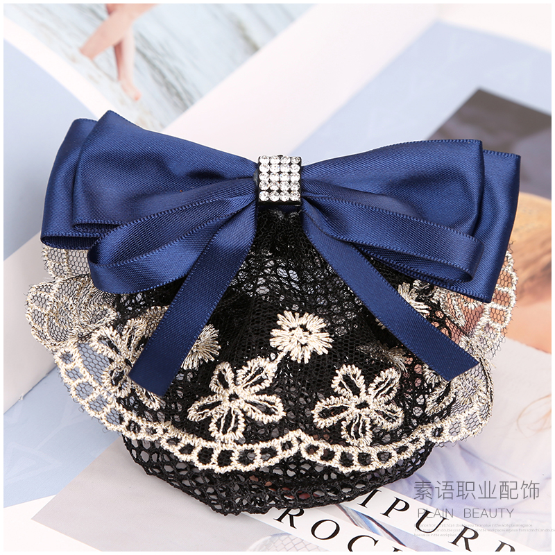 เน็ตติดผม โบว์ติดผม กิ๊ปติดผม โบว์ผูกผม A6211022 สีภาพ