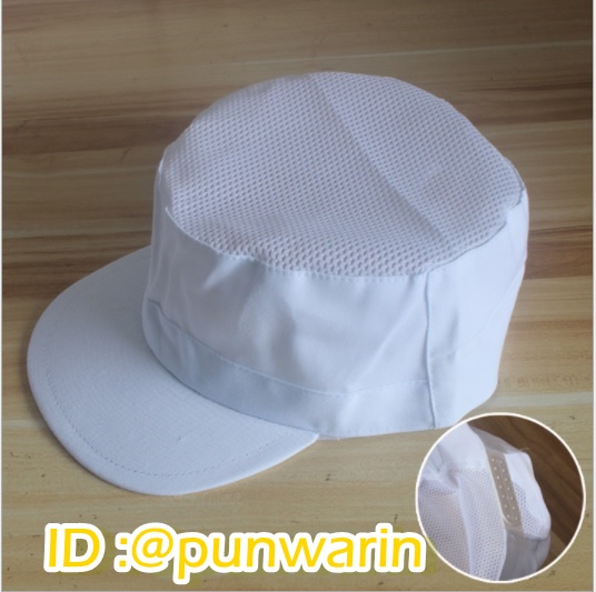 หมวกเชฟ หมวกพ่อครัว หมวกแม่ครัว หมวกแม่ครัว หมวกคนทำอาหาร SKU-02560 สีภาพ ONE SIZE ปรับขนาดได้