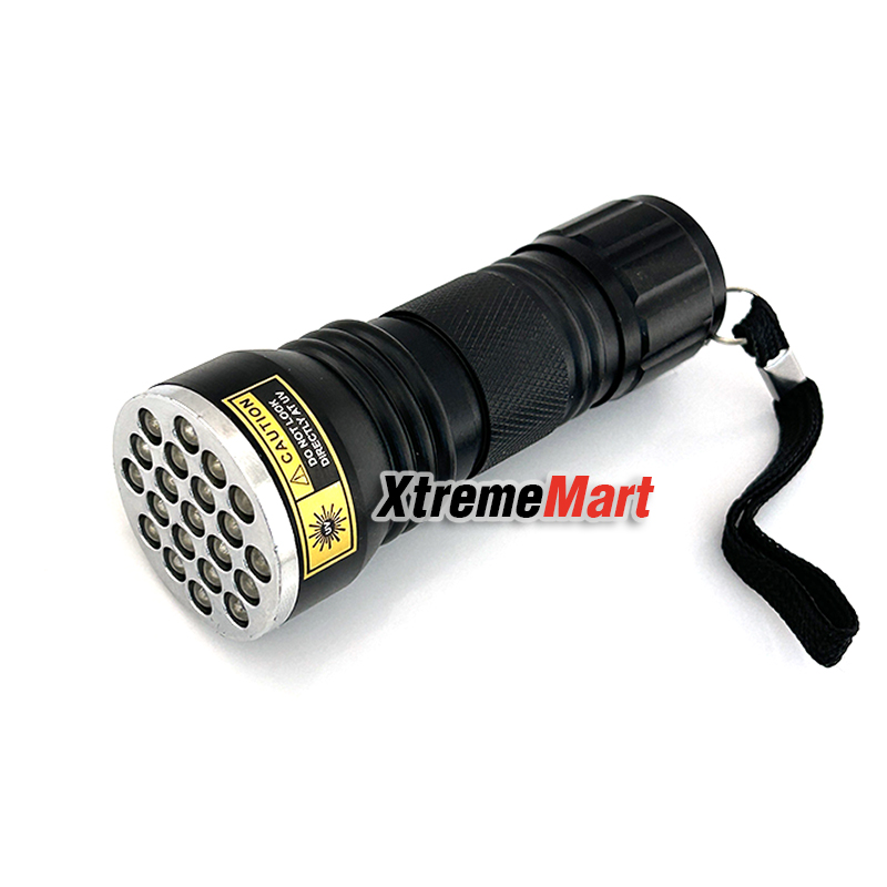 ไฟฉายยูวี AloneFire UV 21 LED Aluminium Invisible Blacklight Ink Marker UV Ultra Violet Flashlight