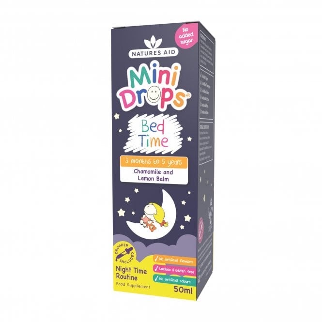 วิตามินเสริมการนอนหลับสำหรับเด็ก Natures Aid Mini Drops Bed Time