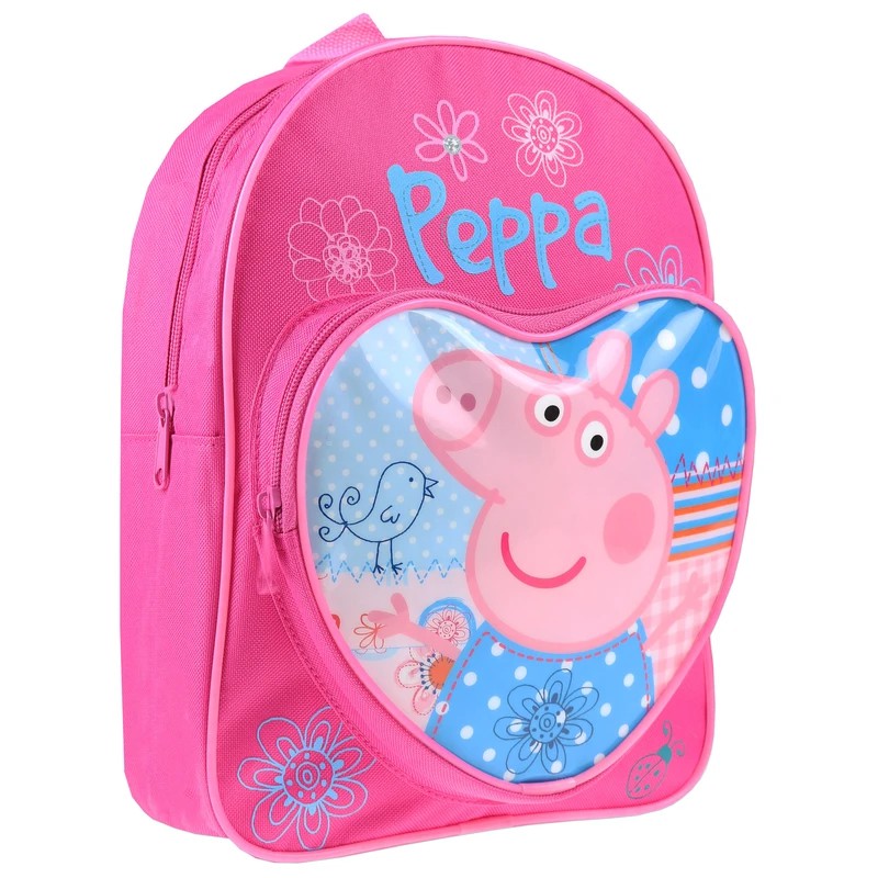 กระเป๋าเป้สะพายหลังสำหรับเด็ก Character UK Peppa Pig Backpack - Patchwork Heart