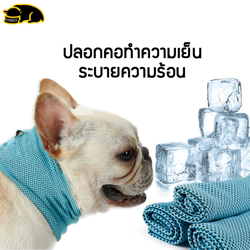 C70 ปลอกคอทำความเย็น ระบายความร้อนแบบสัมผัส ปลอกคอสัตว์เลี้ยง DogCoolingBandana ป้องกันโรคลมร้อน (Heatstroke)