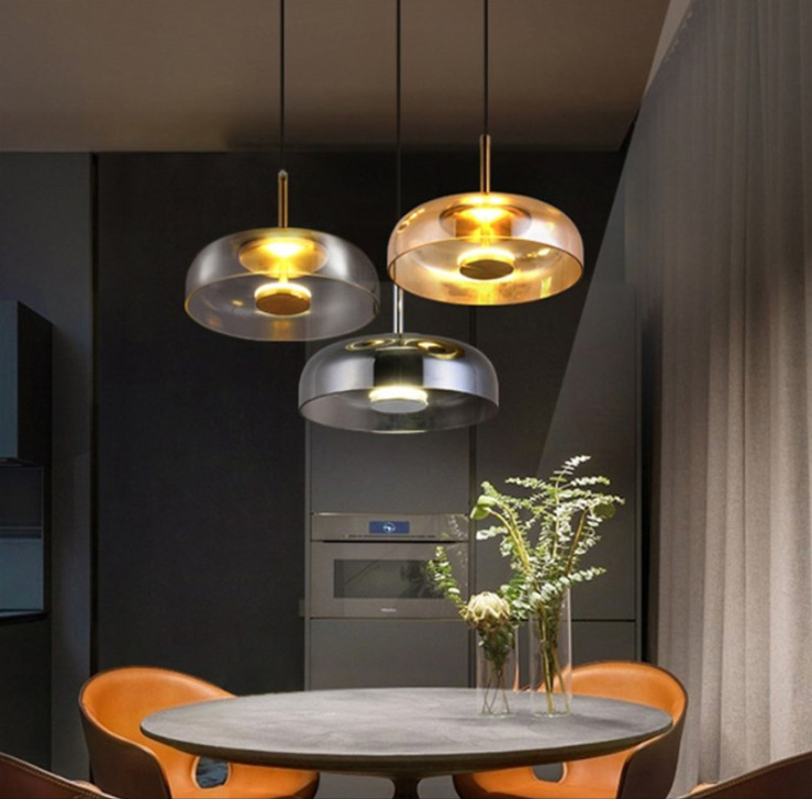 โคมไฟแขวนเพดาน Modern Luxury Nordic glass 23x15cm [DD-041]