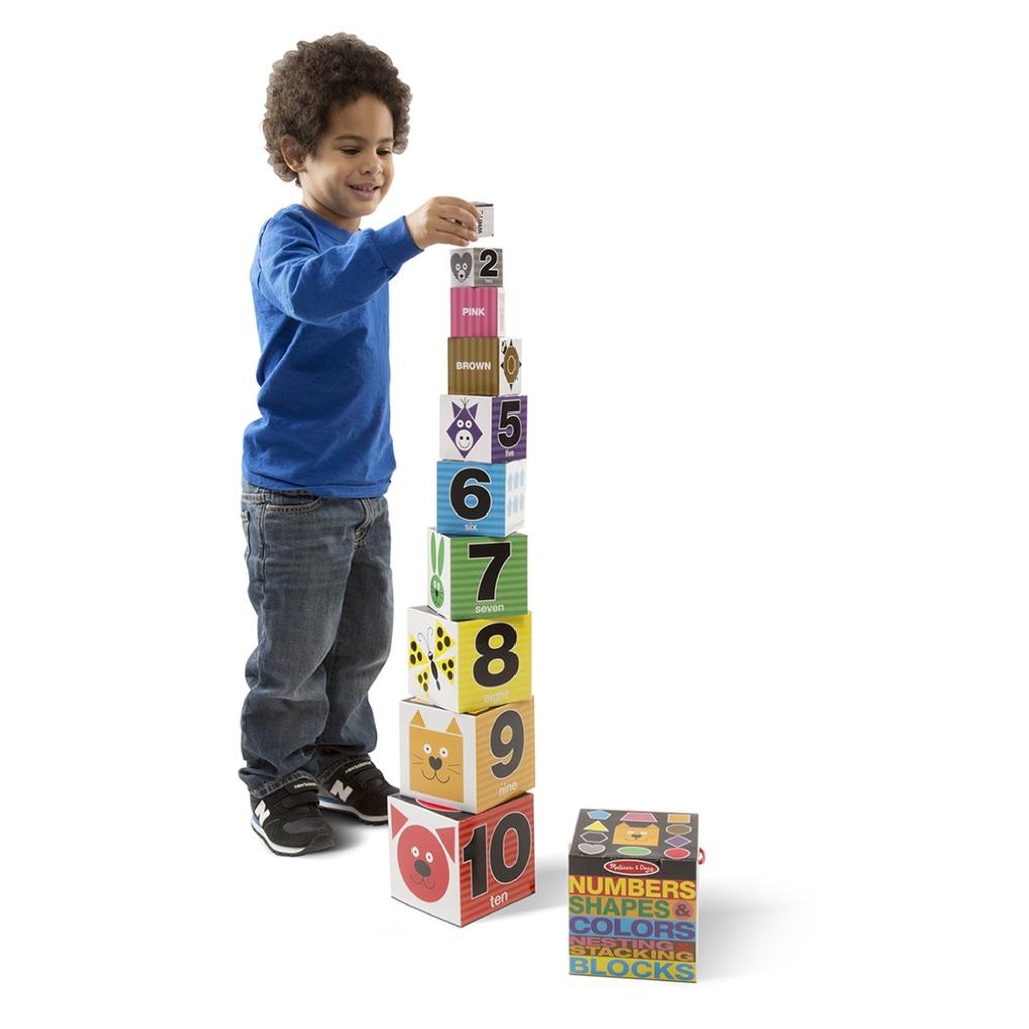 ชุดกล่องกิจกรรมเรียงตั้งสุดน่ารัก Melissa & Doug Nesting & Stacking Blocks (Number, Shapes & Colors)