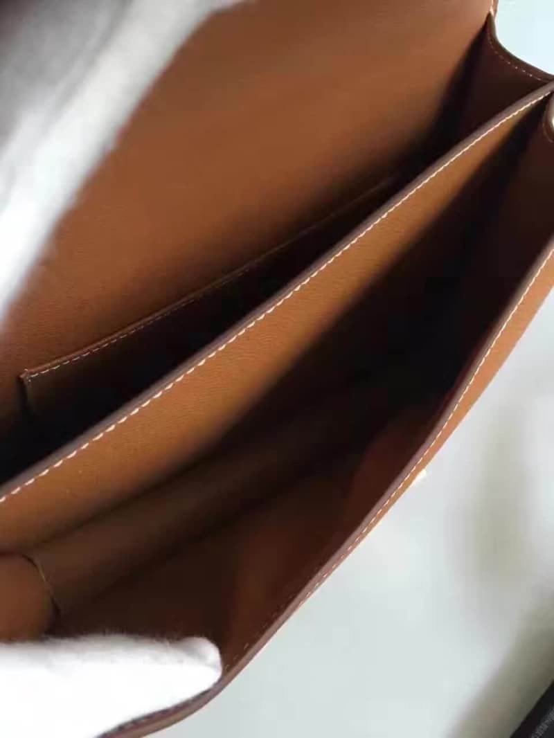 กระเป่า hm constance epsom leather สีน้ำตาล 24 cm หนังอิมพอร์ทยุโรป