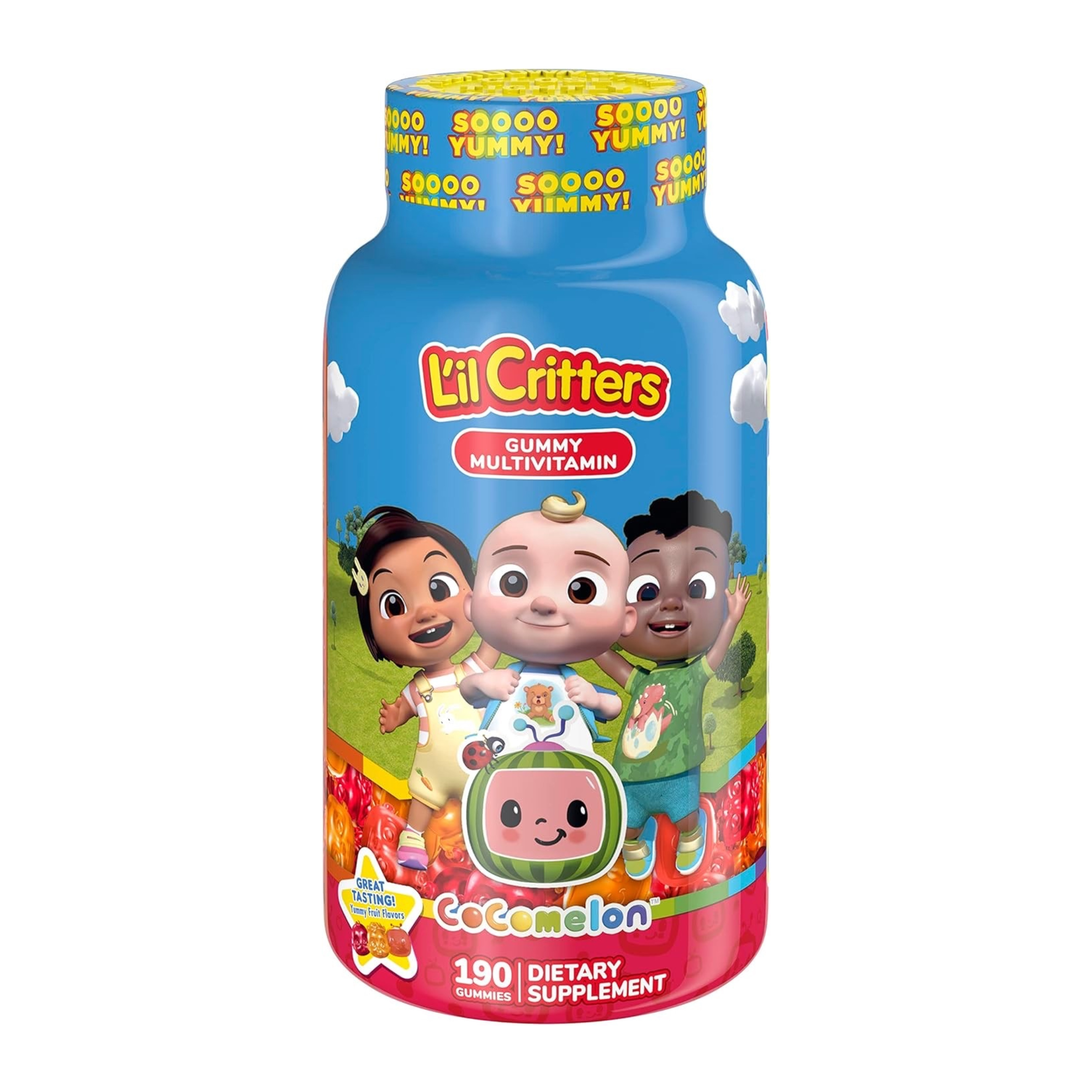 วิตามินรวมสำหรับเด็กชนิดกัมมี่ L'il Critters CoComelon Gummy Multivitamin (190 Gummies)