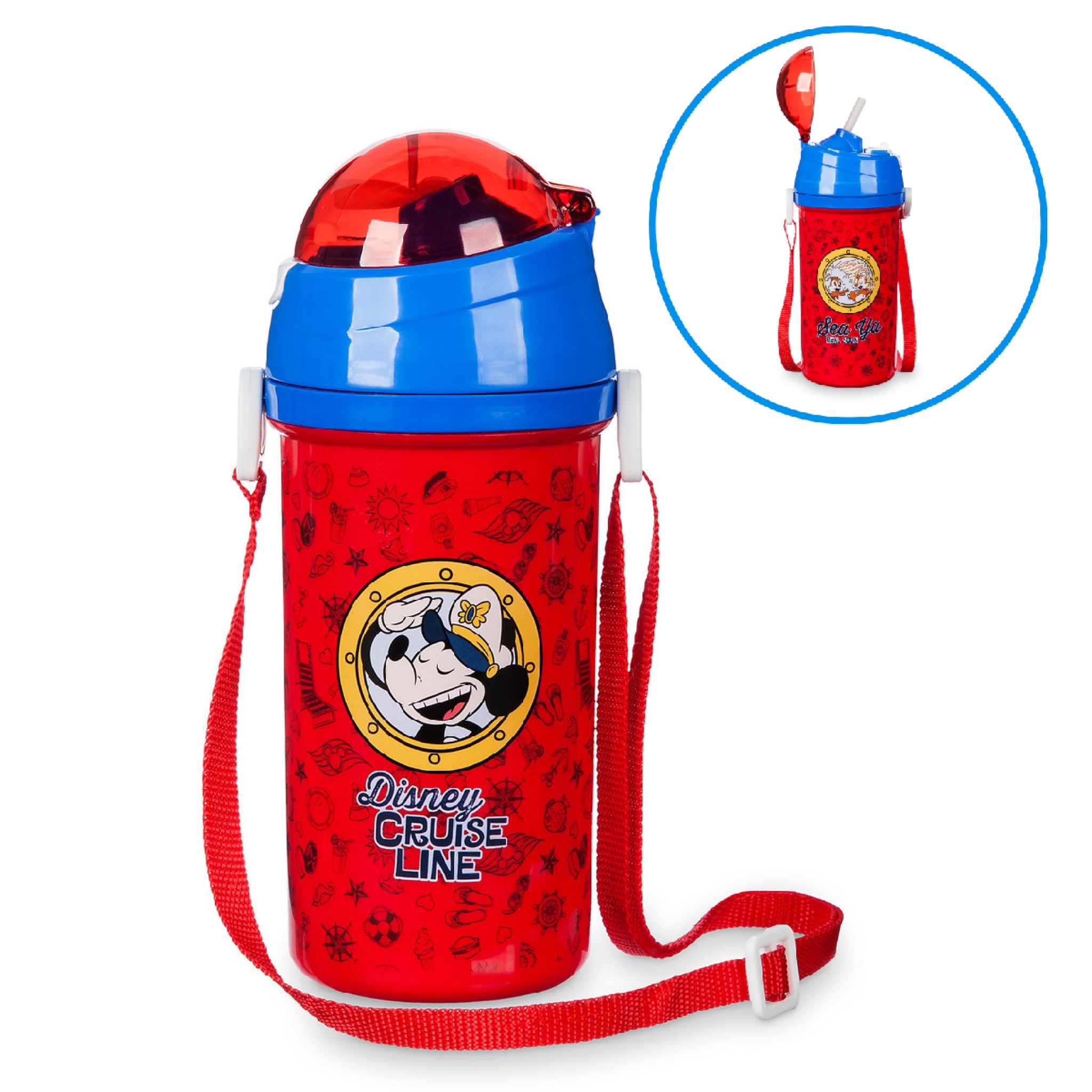 กระติกน้ำแบบหลอดดื่มพร้อมสายสะพาย Disney Canteen for Kids (Mickey Mouse and Friends Disney Cruise Line)