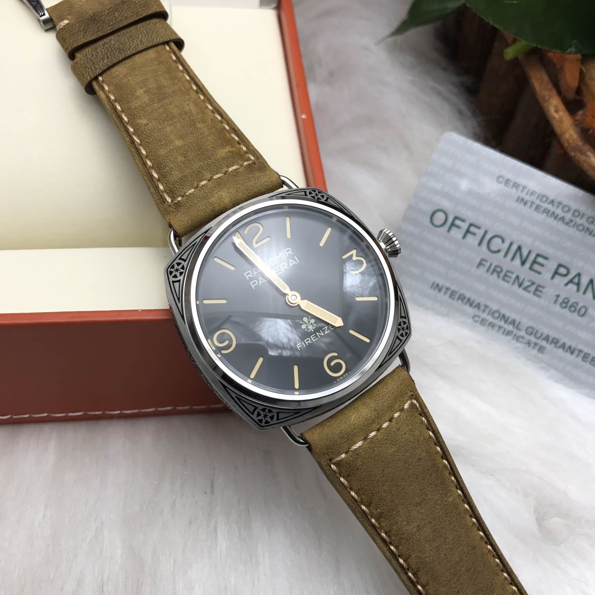 นาฬิกา Panerai รุ่น Radiomir Firenze 3 Days Mirror Swiss สายหนังแท้