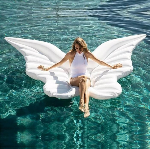 พูลโฟลทแฟนซี Pool Float Angel Wings (White)