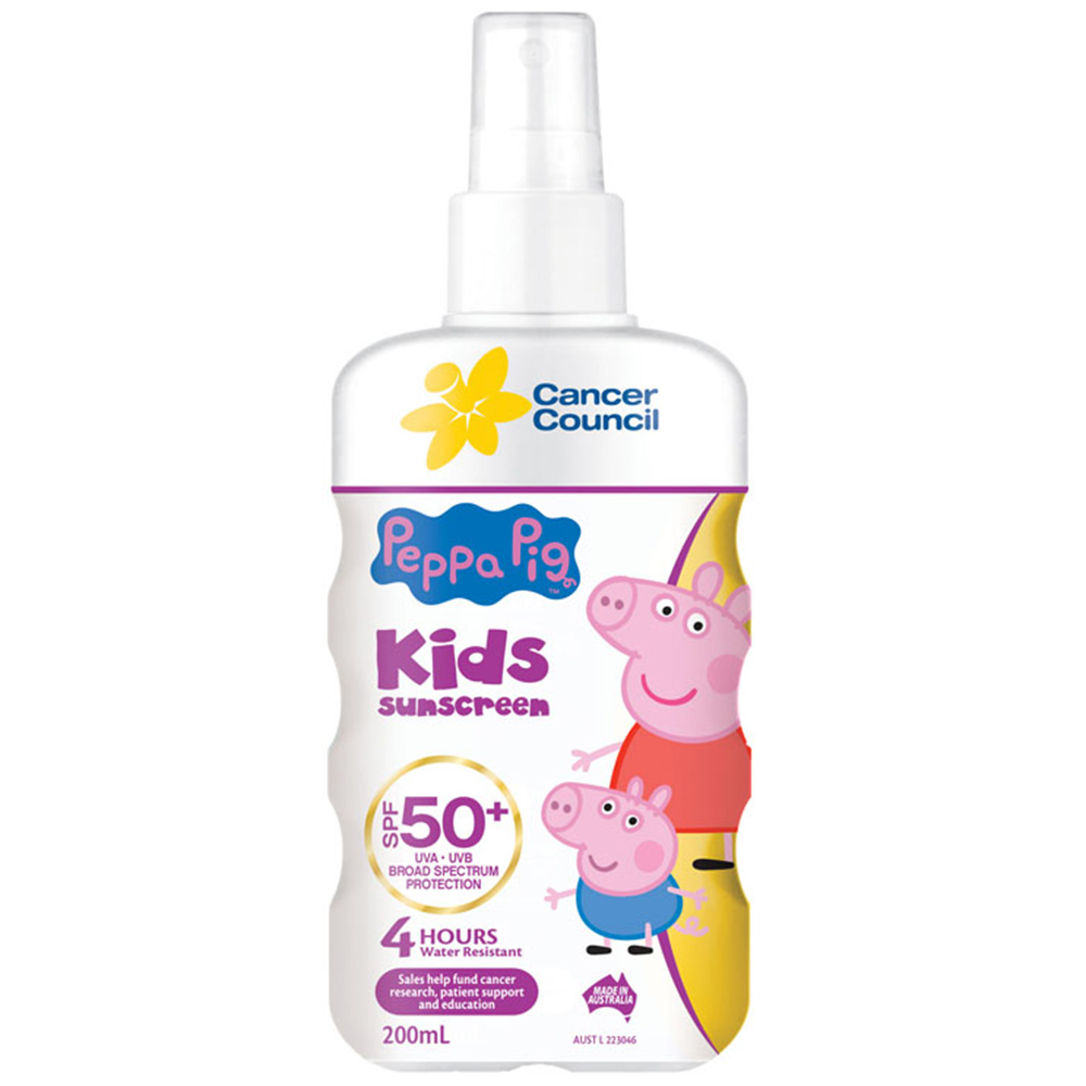 สเปรย์กันแดดสำหรับลูกน้อย Cancer Council Peppa Pig Kids Finger Spray Sunscreen SPF50+