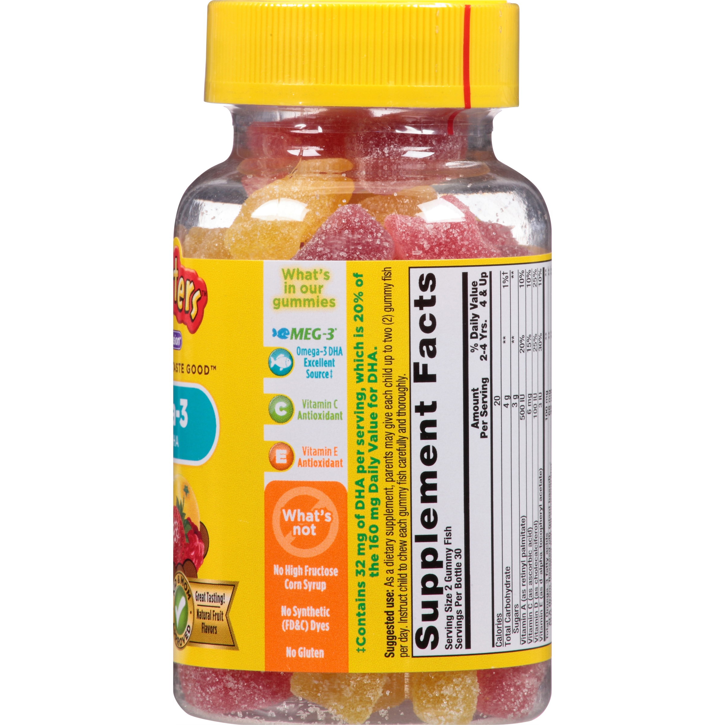 วิตามินเสริมโอเมก้าและดีเอชเอแบบกัมมี่เคี้ยวหนึบ L'il Critters Omega-3 Gummy