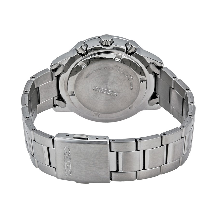 Seiko Chronograph Black Dial Stainless Steel Mens Watch SSB139P1