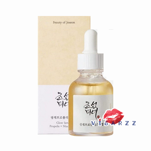 Beauty Of Joseon Glow Serum Propolis + Niacinamide 30mL บิวตี้ออฟโชซอน เซรั่มบำรุงผิวหน้าฟินิชผิวโกลว์สวยสุขภาพดี สำหรับผิวรูขุมขนกว้างและผิวอักเสบ มีส่วนผสมของสารสกัดจากโพรโพลิส 60% และไนอะซินาไมด์ 2% ช่วยควบคุมการหลั่งซีบัมความมันและคงความชุ่มชื้นให้แก่