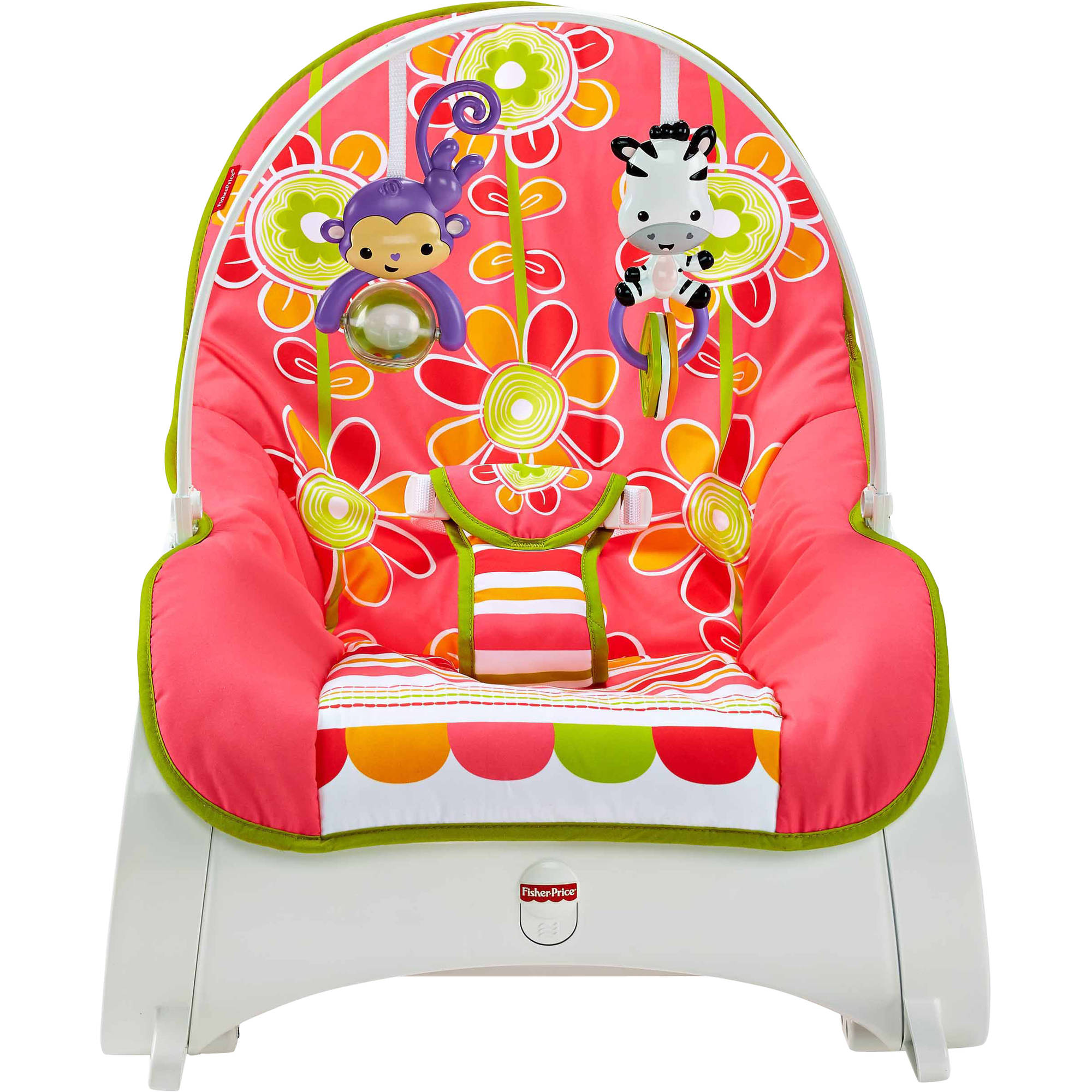 เปลโยกสั่นอัตโนมัติและเก้าอี้โยกเอนกประสงค์ Fisher-Price Infant-to-Toddler Rocker (Floral Confetti)