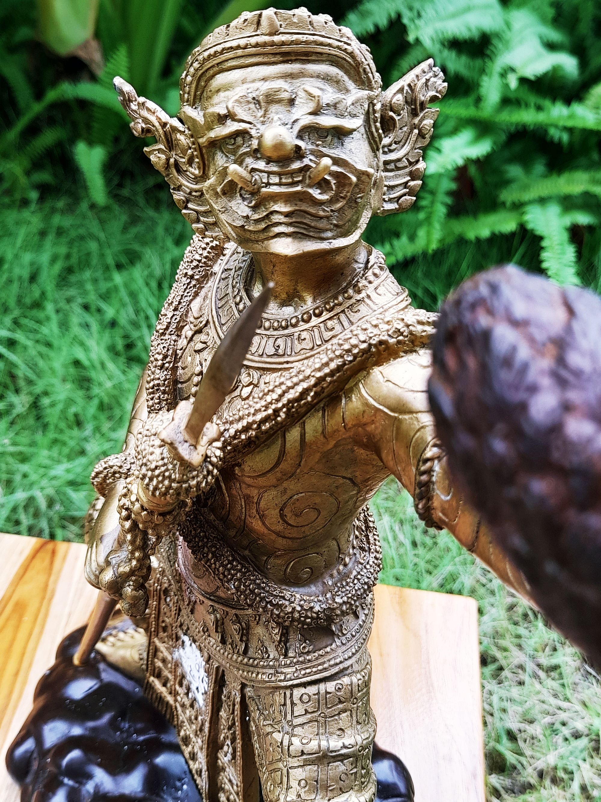 รูปหล่อ พระพิราพ เนื้อโลหะชนวน(ทองเหลืองผสมชนวน) องค์เททอง#นำฤกษ์ (สูง12นิ้ว ฐาน9นิ้ว) ปี2563 #รับประกันแท้