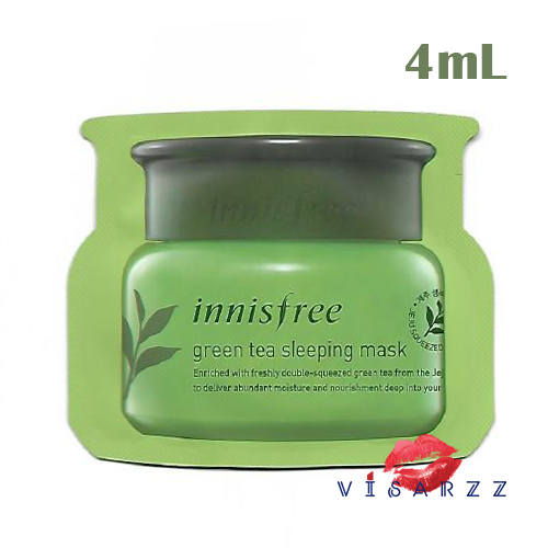 (ขายส่ง 8-) Innisfree The Green Tea Sleeping Mask 4mL สลิปปิ้งมาส์กก่อนนอน บำรุงผิวสารสกัดจากใบชาเขียวสดและเมล็ดชาเขียวที่เก็บเกี่ยวบนเกาะเชจู