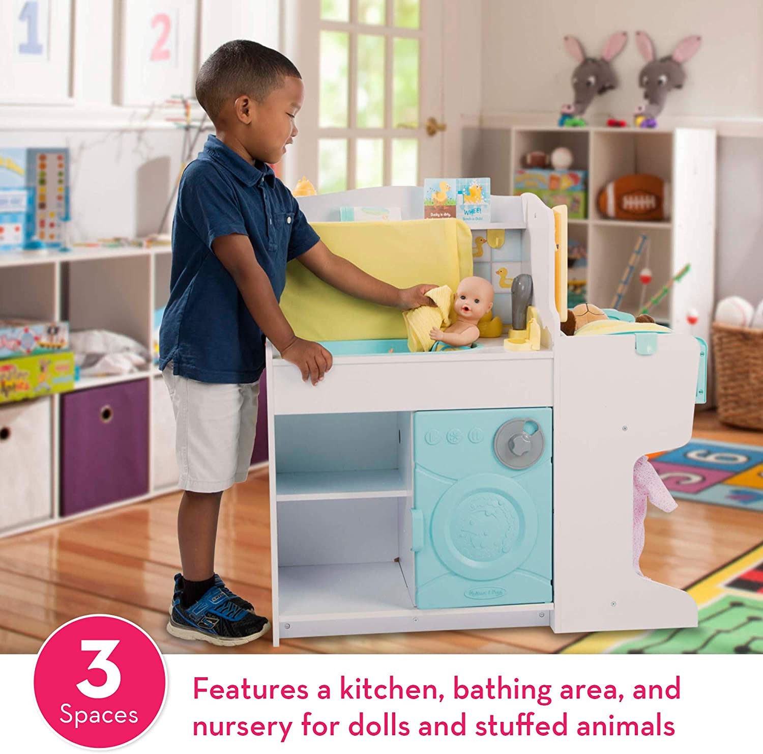 ชุดอุปกรณ์ดูแลเบบี๋จำลอง Melissa & Doug Mine to Love Baby Care Activity Center