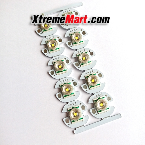 หลอดแสงขาว Cree XR-E Q5 6000K White Light 3W LED Light Emitter mounted on 16mm PCB (หลอดละ)