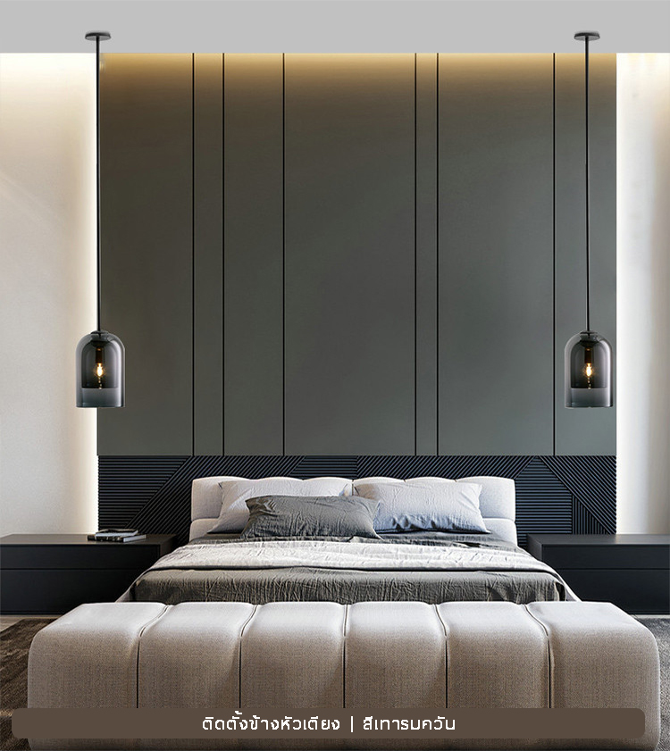 โคมไฟแขวนเพดานแก้วทรงกระบอก [DD15]