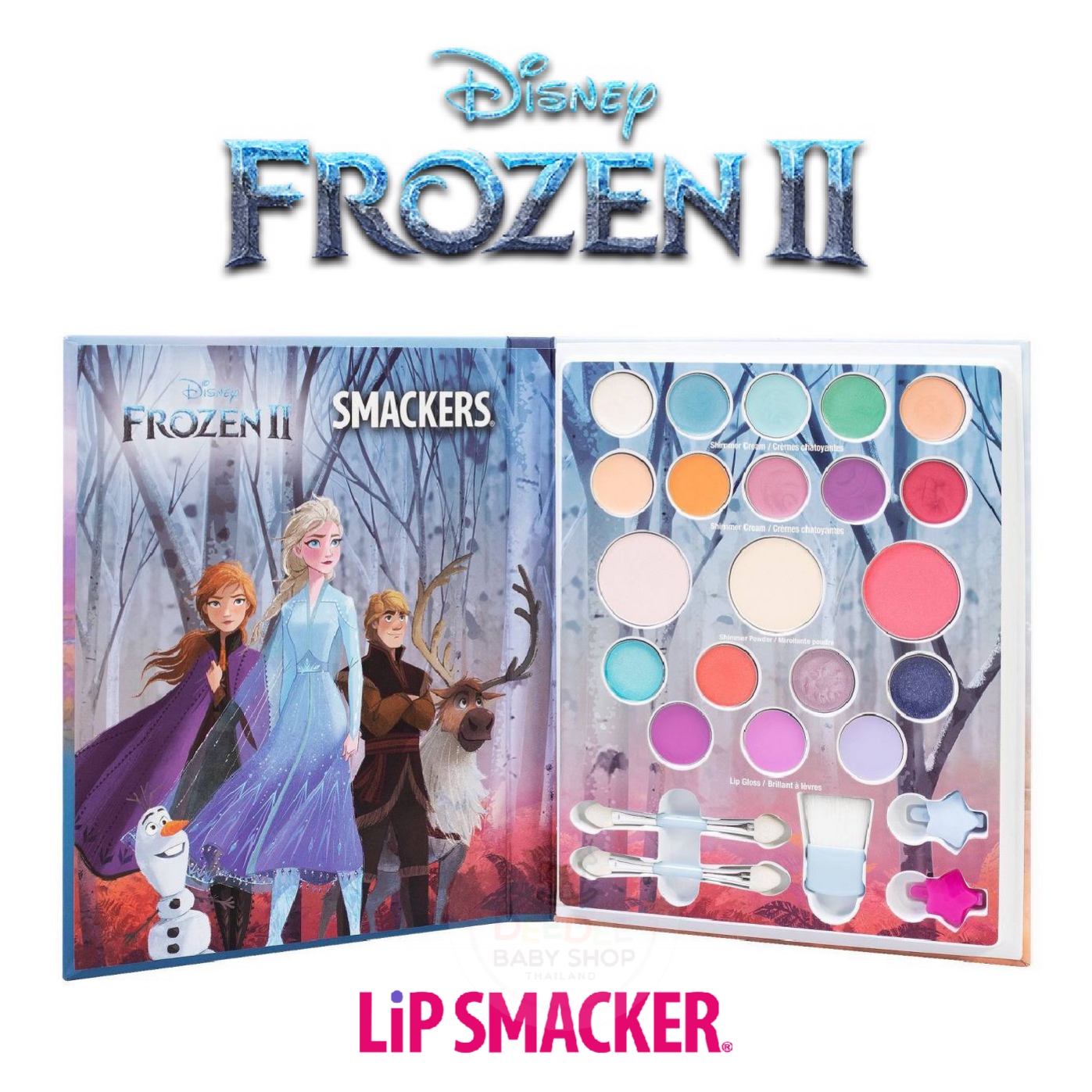 ชุดเครื่องสำอางค์สำหรับเด็ก SMACKERS Disney Frozen 2 25-Piece Beauty Book