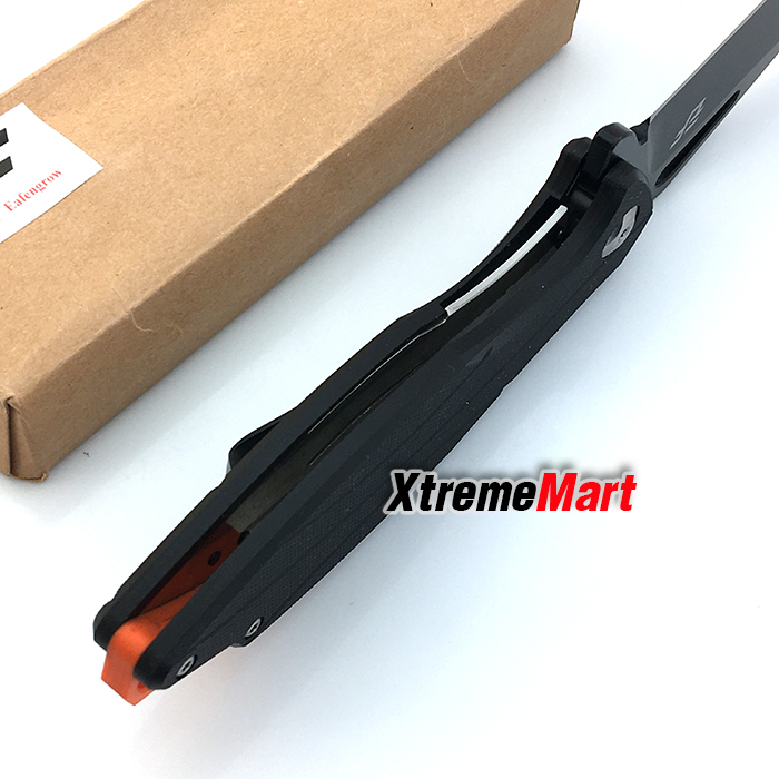 มีดพับ Eafengrow 001B ใบดำ ด้ามดำ D2 Blade Pocket Knives G10 Handle (ด้ามดำ)