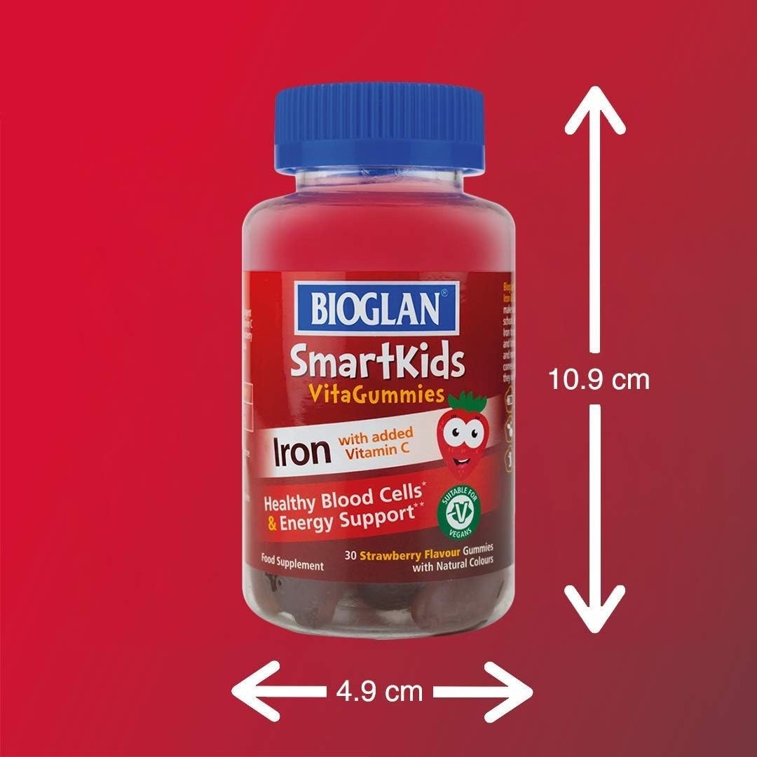 ธาตุเหล็กสำหรับเด็กชนิดกัมมี่ BIOGLAN SmartKids VitaGummies Iron with added Vitamin C