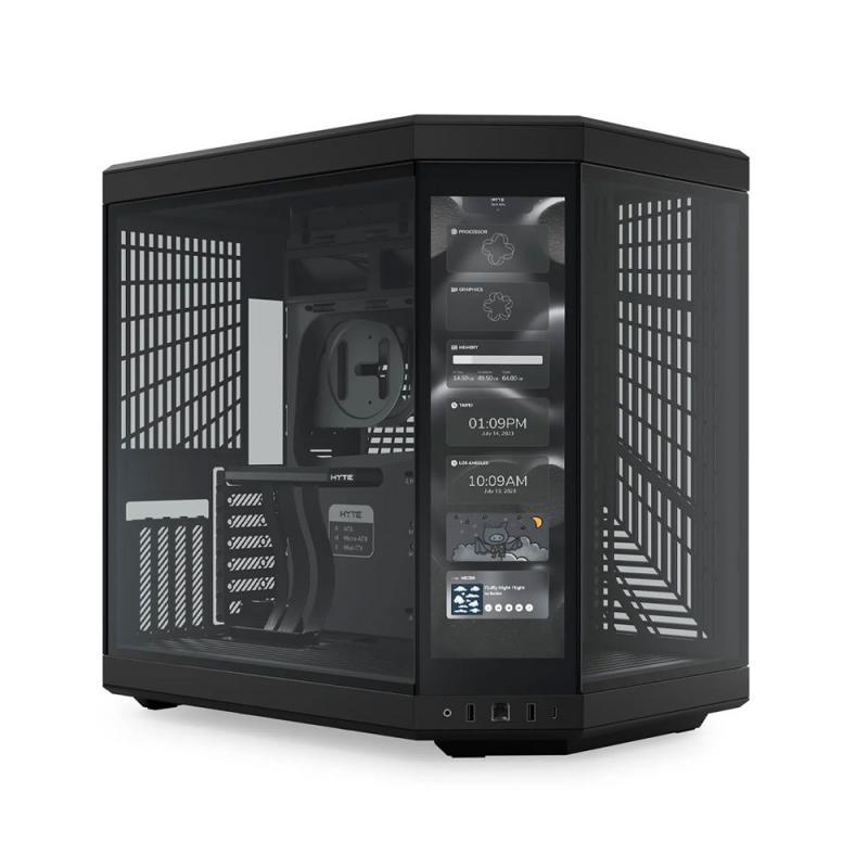 CASE HYTE Y70 WITH 4K TOUCH LCD & Y70 non LCD (BLACK/BLACK) (E-ATX)