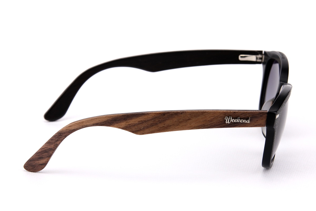 แว่นกันแดดขาไม้ Weekend Duet Collection Tokyo Matte Black (Dark)