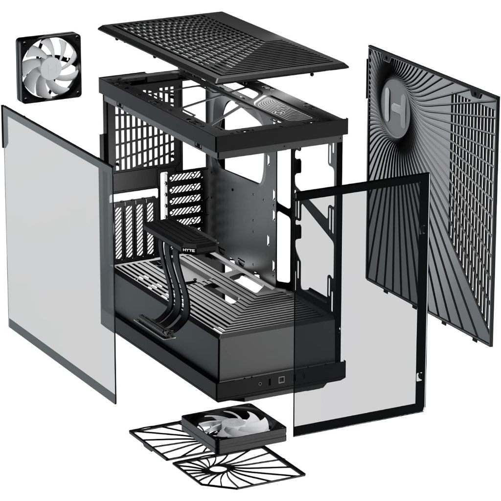 HYTE Y40 Modern Aesthetic Panoramic Tempered Glass Mid-Tower ATX Computer Gaming