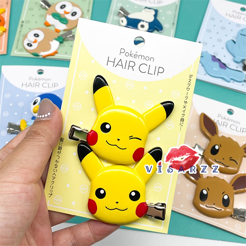 (#3511 Pikachu) Pokemon Hair Clip กิ๊บติดผมญี่ปุ่น 1 คู่ สุดคิวท์