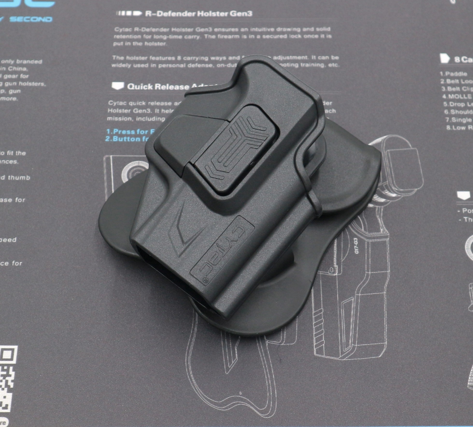 CYTAC thailand ซองพกนอก SpringfieId Hellcat / H11 (ปลดล็อคนิ้วชี้)