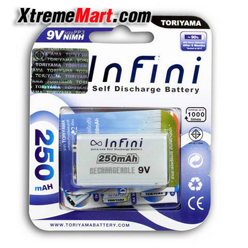 ถ่านชาร์จ Infini 9V 250 mAh (ก้อนละ)